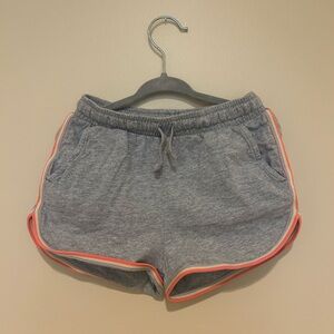 Tea Collection Gray Shorts with Coral Trim & Pockets Kids 4T